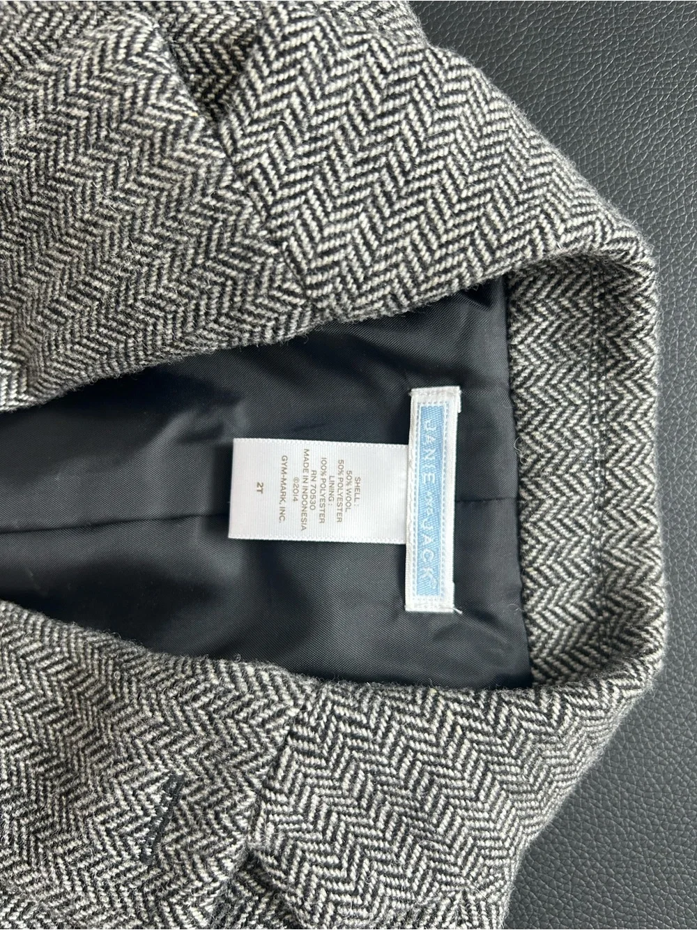 Janie and Jack Gray Herringbone Girls' Blazer